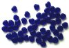 50 8mm Transparent Matte Cobalt Glass Heart Beads